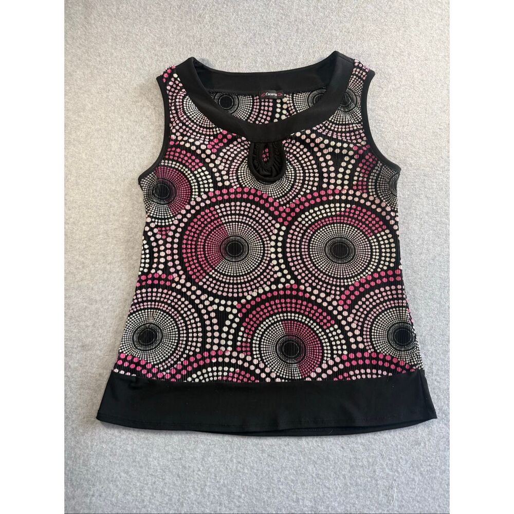 Cocoma geometric mandala print accordion blouse
